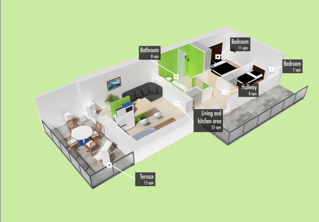 Apartments Tre Perle أوماغ المظهر الخارجي الصورة